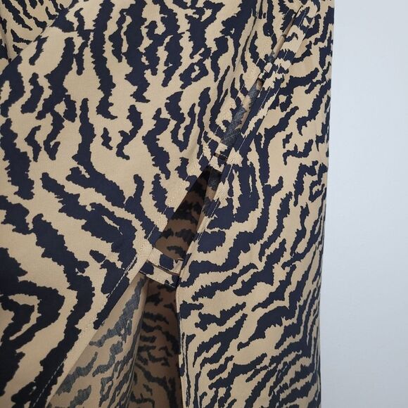 Good American Sand Zebra Animal Print Bias Midi Skirt Size 7- 4x - Picture 5 of 8